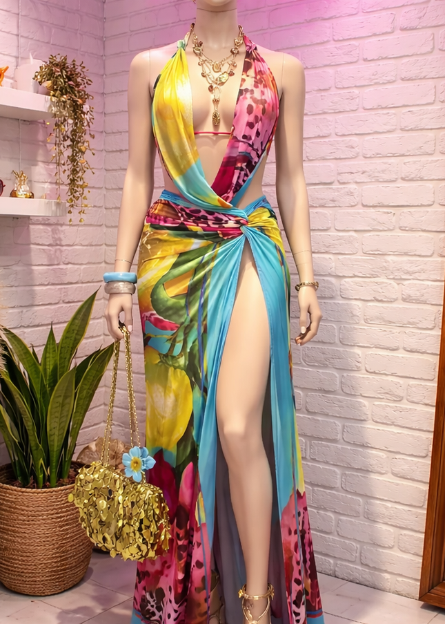 Sunset Goddess Slit 2 Pcs Set