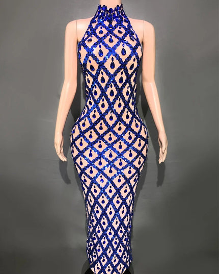 Diamond Illusion Bodycon Gown