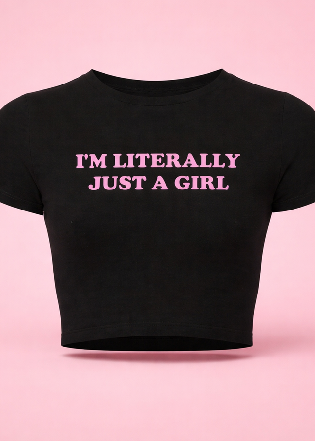Just A Girl Crop Tee