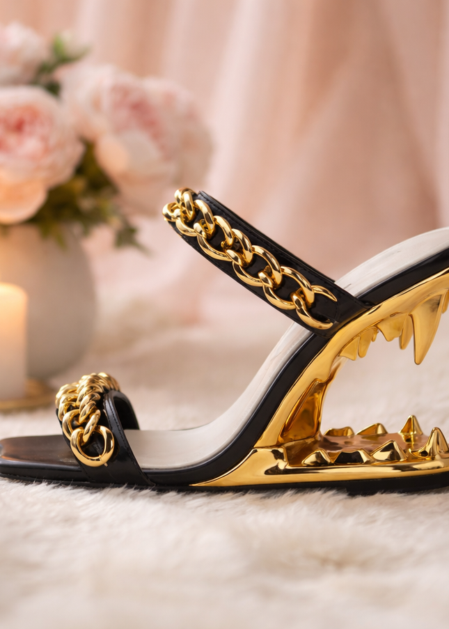 Gilded Bite Heels